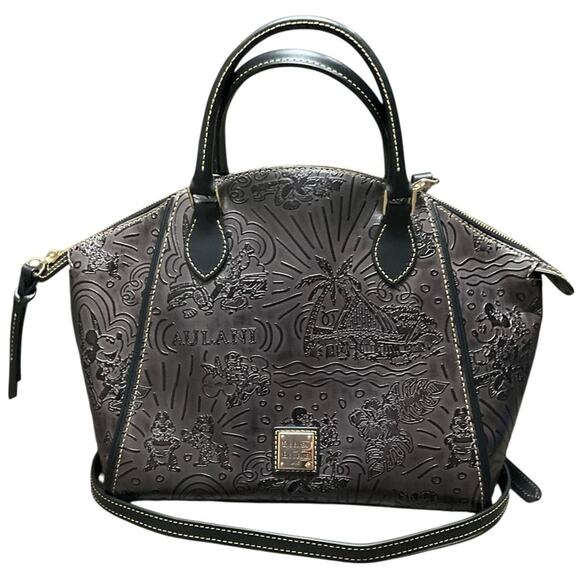 Dooney & Bourke Black Embossed Satchel Disney Aulani NWT - Picture 5 of 16